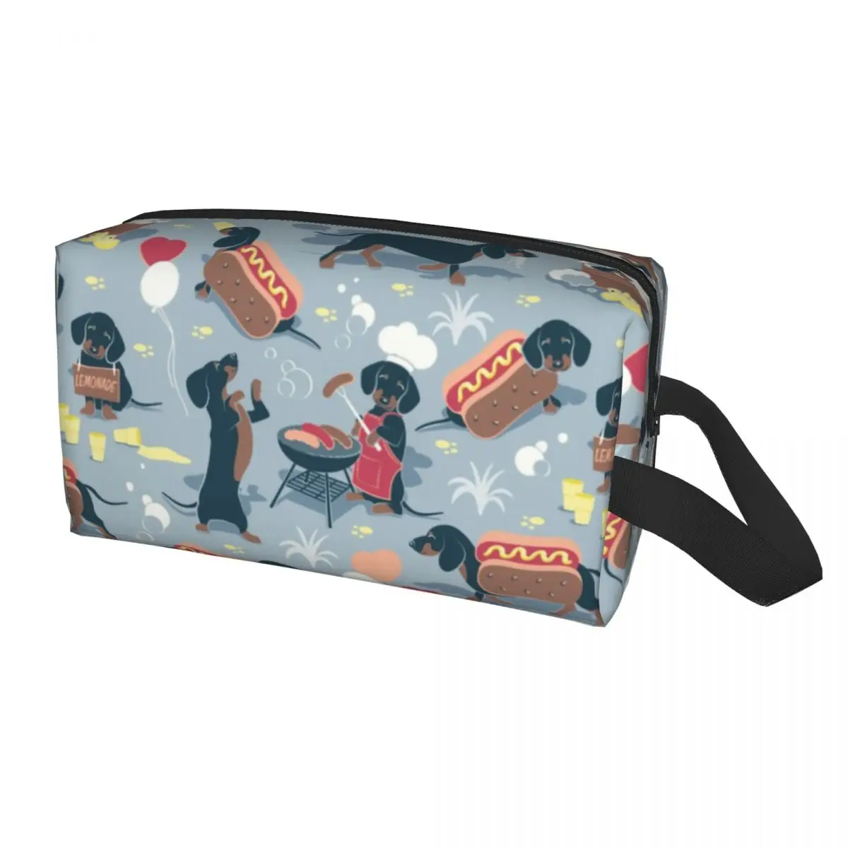 

Travel Dachshund Dogs Toiletry Bag Portable Badger Sausage Wiener Cosmetic Makeup Organizer Women Beauty Storage Dopp Kit Case