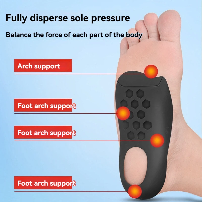 พื้นรองเท้าแบบออร์โทติกส์พิเศษสำหรับเท้าแบน, แผ่นรองรับส่วนโค้ง, เครื่องแก้ไขการเคลื่อนไหวของขาชนิด XO, อุปกรณ์ภายในเท้าที่ติดตั้ง TPR