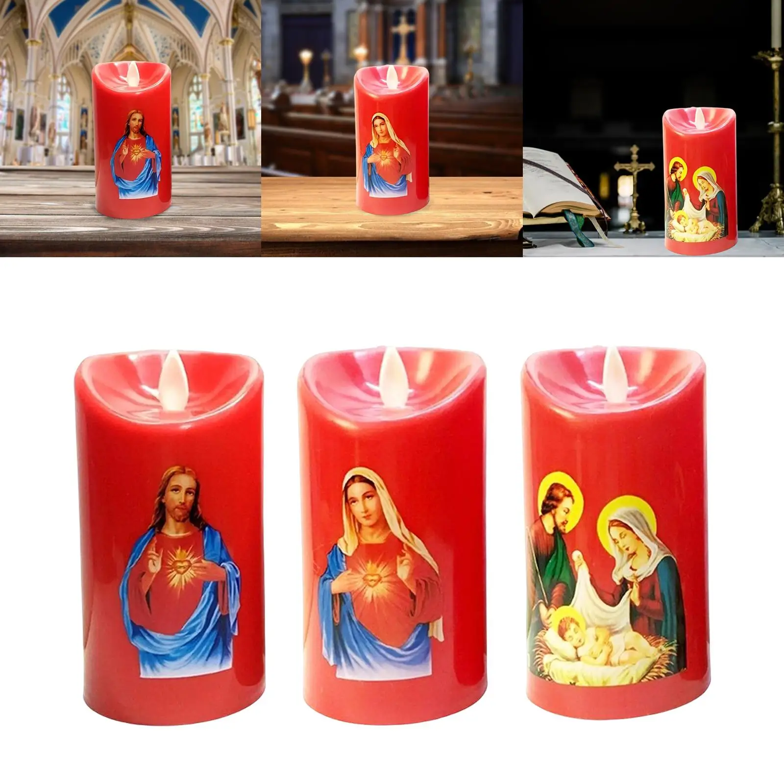 Bezpłomieniowe świece herbaciane Saint LED Candle do dekoracji festiwalowych