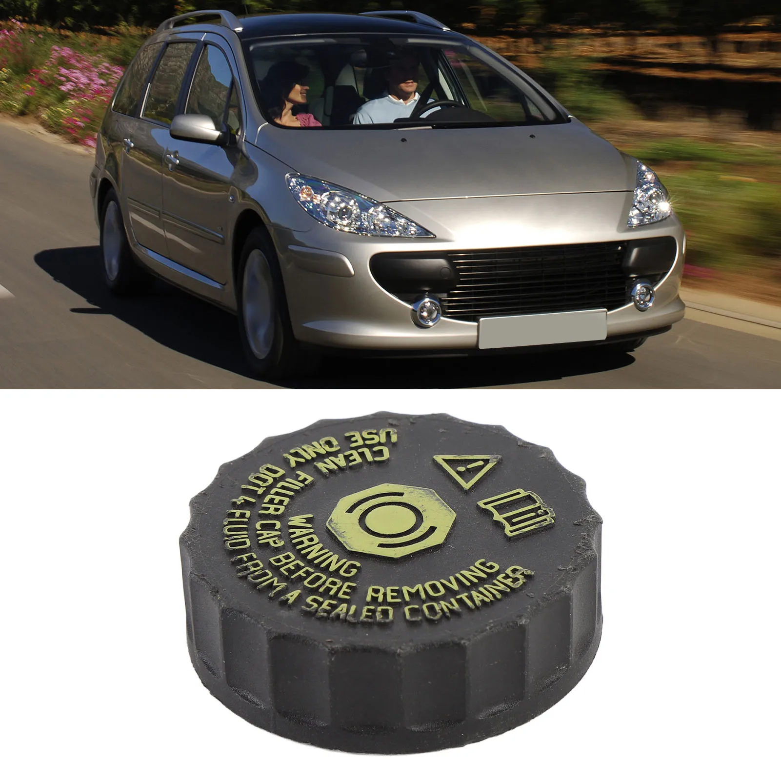 Car Brake Fluid Bottle Cover 464334  Match Long Lasting Anti Car Brake Fluid Reservoir  for 307CC 307SW 308CC 308SW