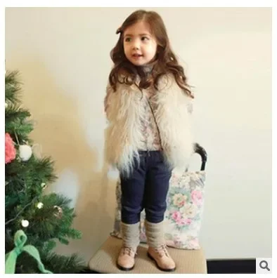 Fashion Baby Faux Fur Vest Family Matching Waistcoats Outwear Winter Autumn Spring Mother Daughter Girl Fur Vest Solid Color