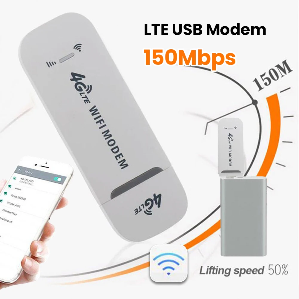 USB 150Mbps Modem Stick Adaptador WiFi sem fio portátil Roteador de cartão 4G para laptop