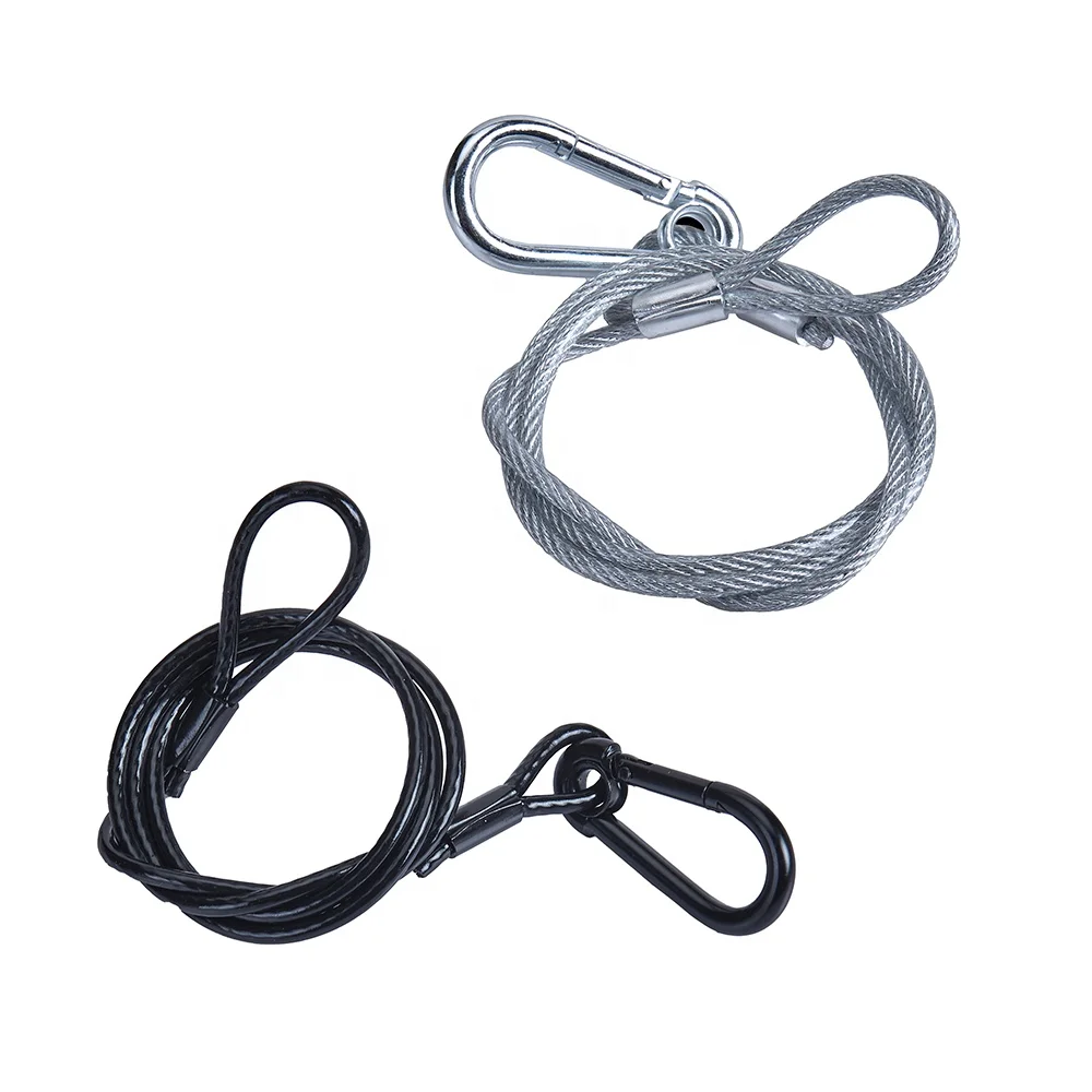 【Durable Using】0.16'' (4mm) Diameter, Length 31.5''(800)mm ,Stage Lighting Safety Cable With Loops ,132lb(60KG) Load Security