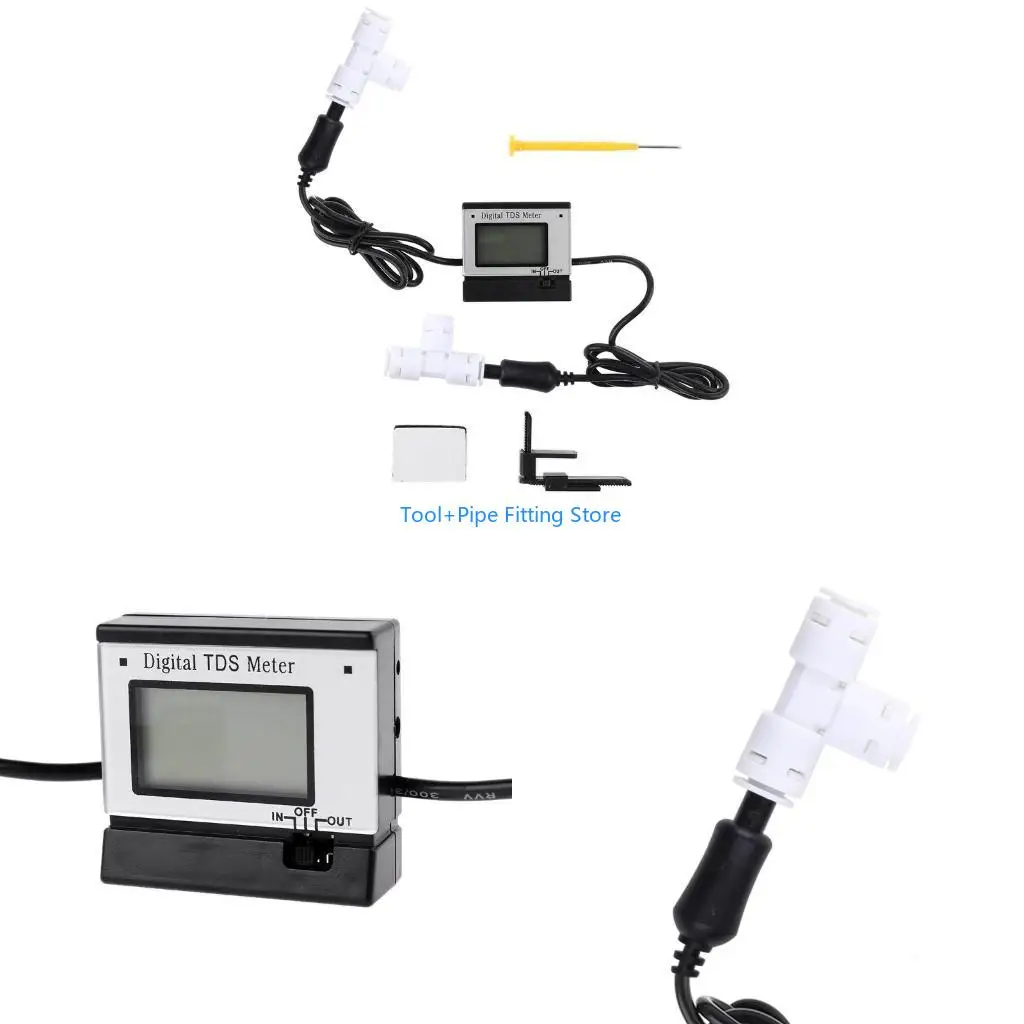 F92B Dual Way High Level Meter 0-1999PPM Digital Water Quality Monitor Tester Probe 1mg/L PPM Accuracy +/-2%