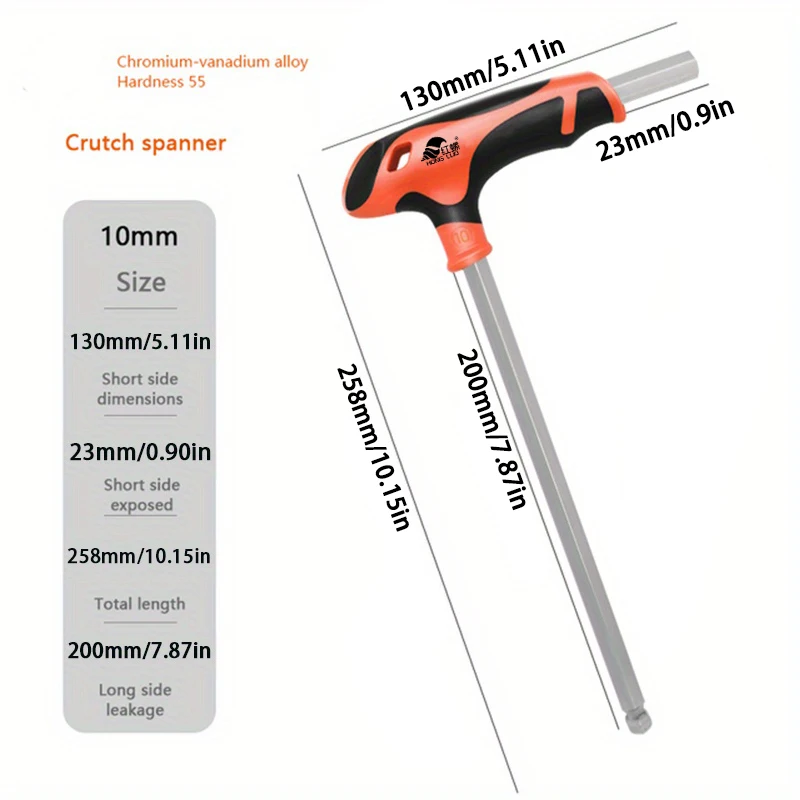 2/2,5/3/4/5/6/8/10mm Kugelkopf/Flachkopf Sechskantschlüssel Handwerkzeug Universal Schnellwechseladapter Chrom-Vanadium-Stahl Sechskant – Detail 14