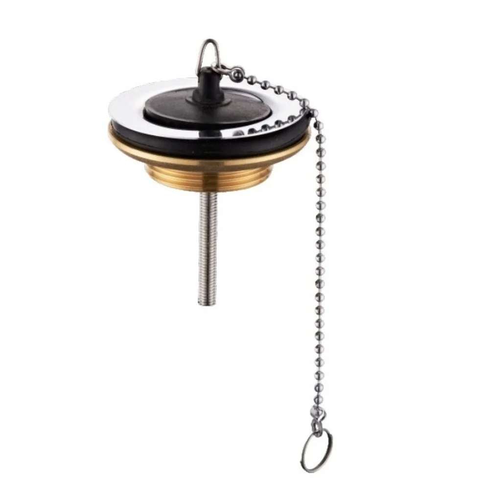 Brass Flip Top Drain Stopper G1 1/4 Inch Bounce Style for Bathroom Sink Tub Drain Large Diameter Brass Construction