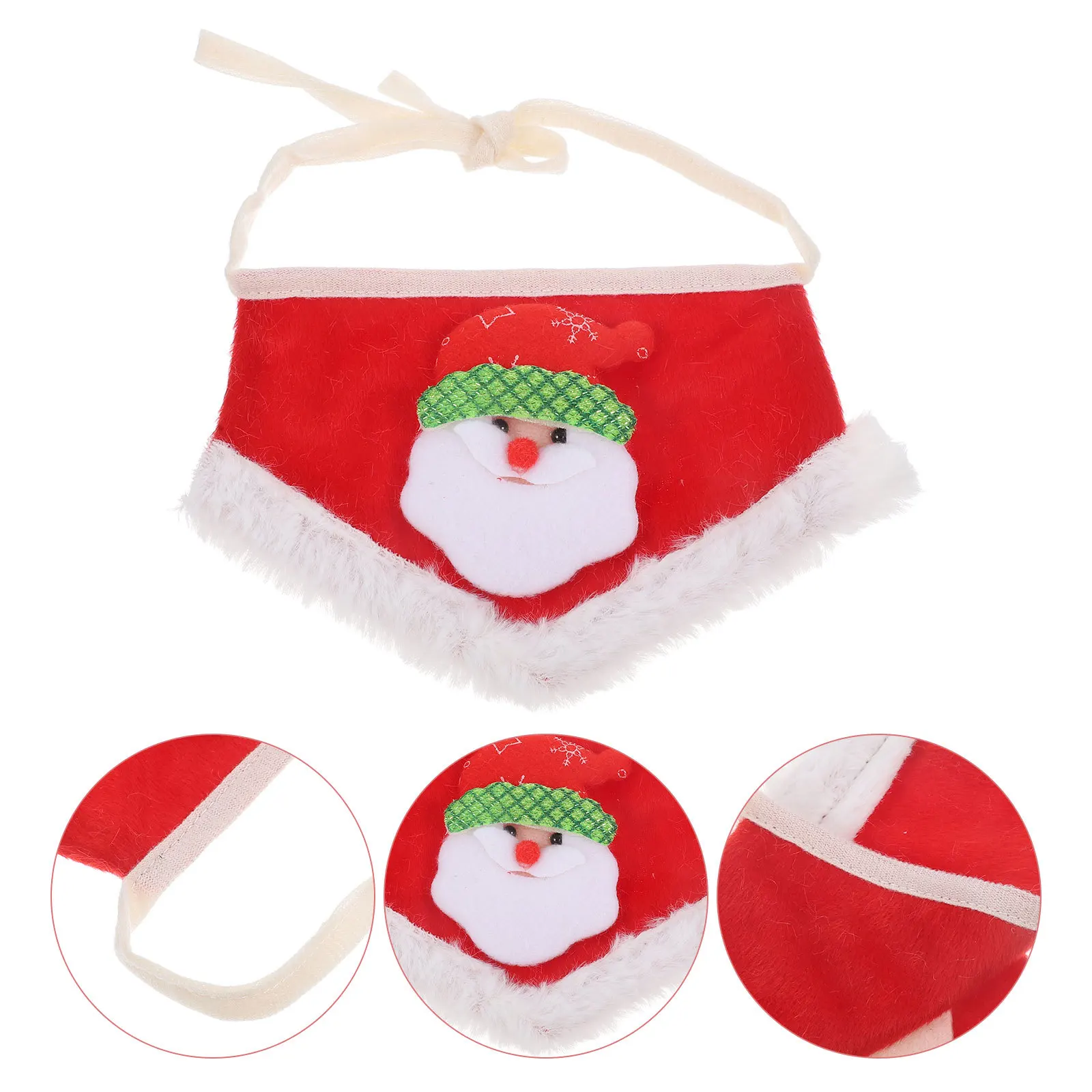 

Washable Christmas Knitting Pet Scarf Dog Bandana for Party Photoshoot Wedding Supplies Dog Bandanas Pet Costume