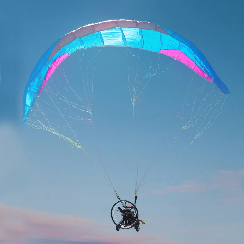1Set 1.8M 30D Nylon Paraglider Canopy+Three-Wheel Paragliding Vehicle PNP Version Powered Paraglider Kit for Outdoor Flight Part