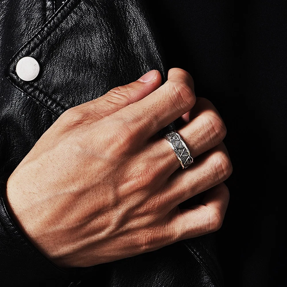 Retro Eye of Providence Adjustable Open Ring Punk Gothic Mystic Ring For Men Women Edgy Jewelry Vintage Accessories Unisex Gift