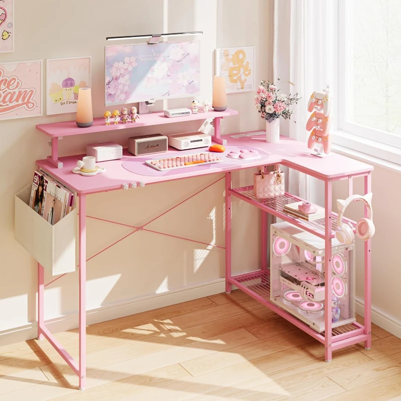 

Small, fresh and simple computer desk, available in a variety of colors, equipped with mouse pad, wrist support cable