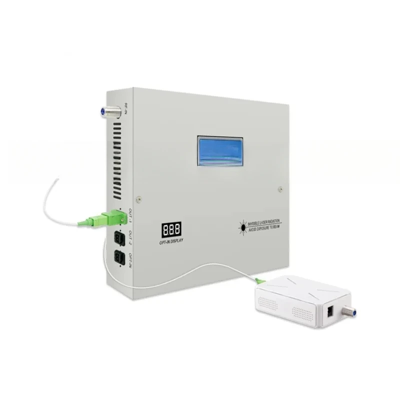 1550Nm CATV Fiber Optical Laser Transmitter With 2 Output 10Mw 20Dbm