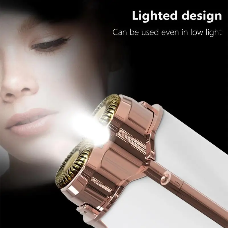 918d Người phụ nữ đôi đầu nhỏ Máy cạo lông mặt tóc không đau