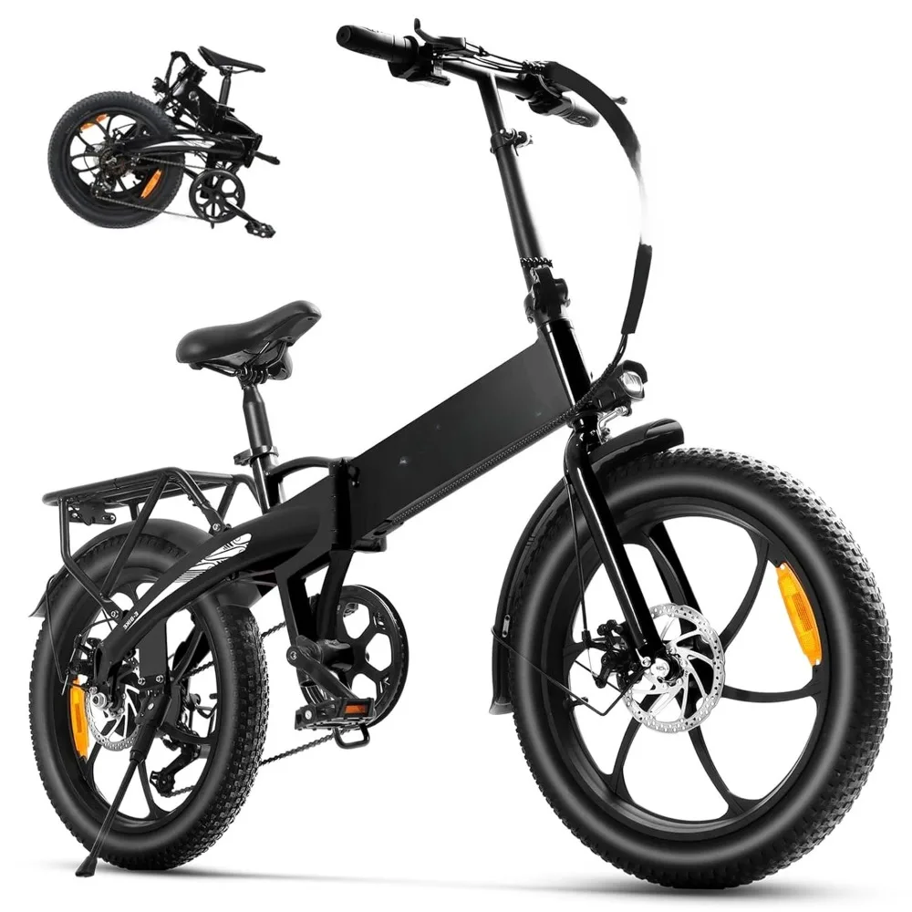 

Axiniu 20" Folding Electric Bike 850W Electric Bikes for Adults 48V 13Ah Portable Battery 48.5Lbs Lightweight, Customized