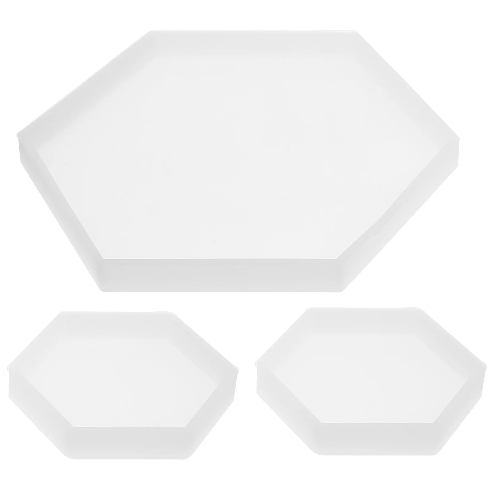 3Pcs Silicone Hexagon Mold Crystal Epoxy Resin Casting DIY Jewelry Making No Sanding High Transparency Mirror Effect