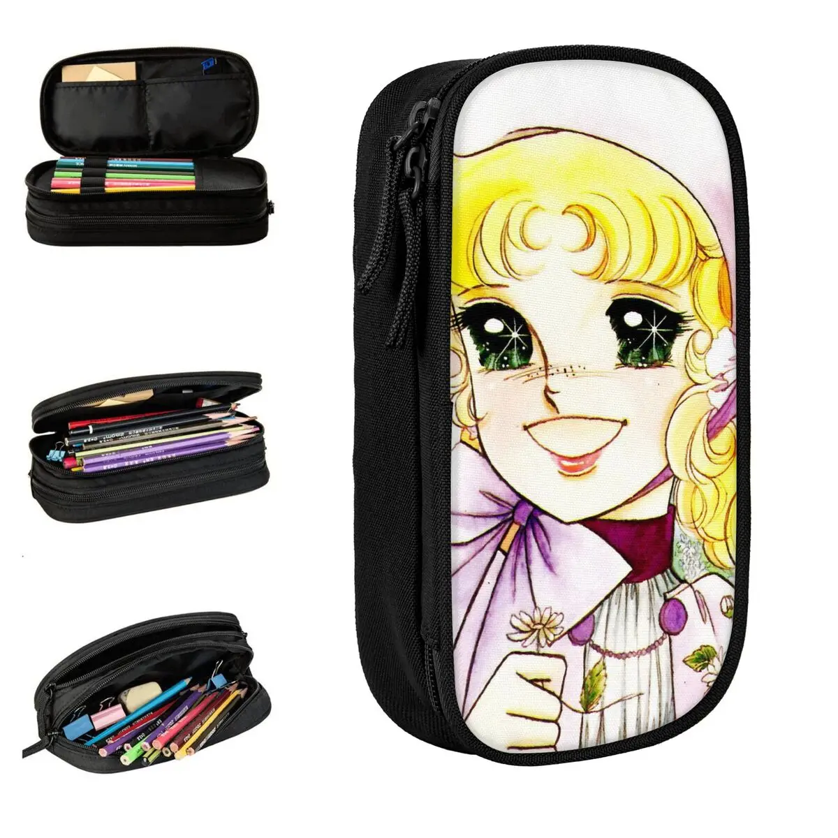 

Candy Candy Manga Pencil Cases New Pen Box Bag Student Large Storage Students School Cosmetic Pencilcases