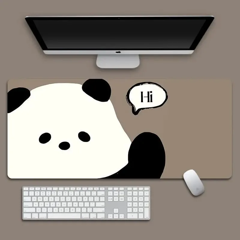 Cute Panda Work Mouse Pad Extended Laptop Keyboard Mat Large Mouse Pad Corporate Gamer Computer Accessories XXL Rubber Table Mat