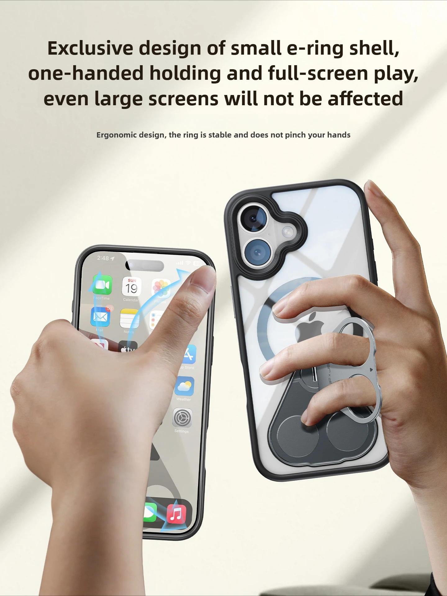 

【Оригинальный чехол Zero Gravity】для iPhone 17 Pro Max, магнитный чехол для iPhone 17 Pro с кольцевой подставкой, прозрачный чехол премиум-класса для iPhone Air