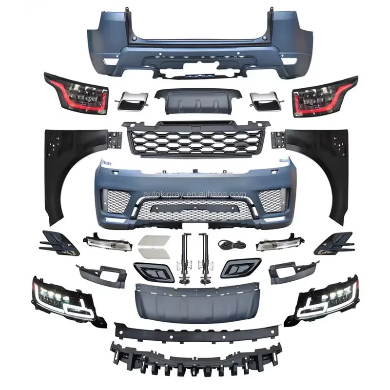 

Factory Outlet for Range Rover Sport Upgr to OE Style Bodykit 2013-2017 Facelift to 2018 Model Bumper Grille LED Headlights