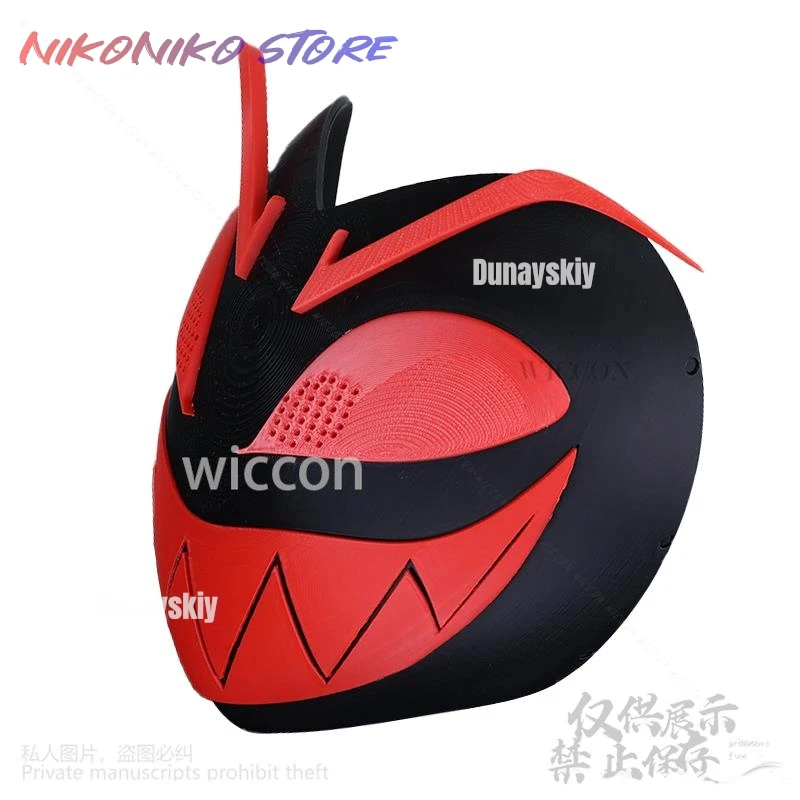 أنيمي فندق تأثيري آدم الكرتون زي أغطية الرأس أحمر أصفر ثلاثية الأبعاد الدعائم البلاستيكية الصلبة هالوين عيد الميلاد كوس Hazinn مخصص