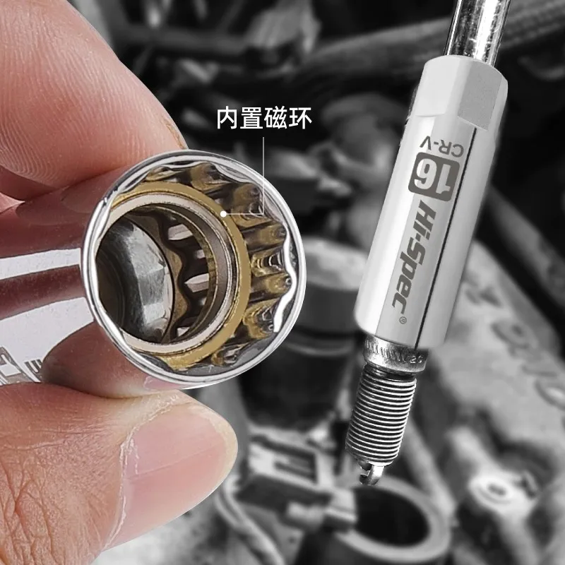 Hallo-Spec Magnetische Universal Zündkerze Steckschlüssel 14/16mm Installieren Ersetzen Auto Reparatur Kit Zündkerze Entfernung für Auto Reparatur – Detail 7