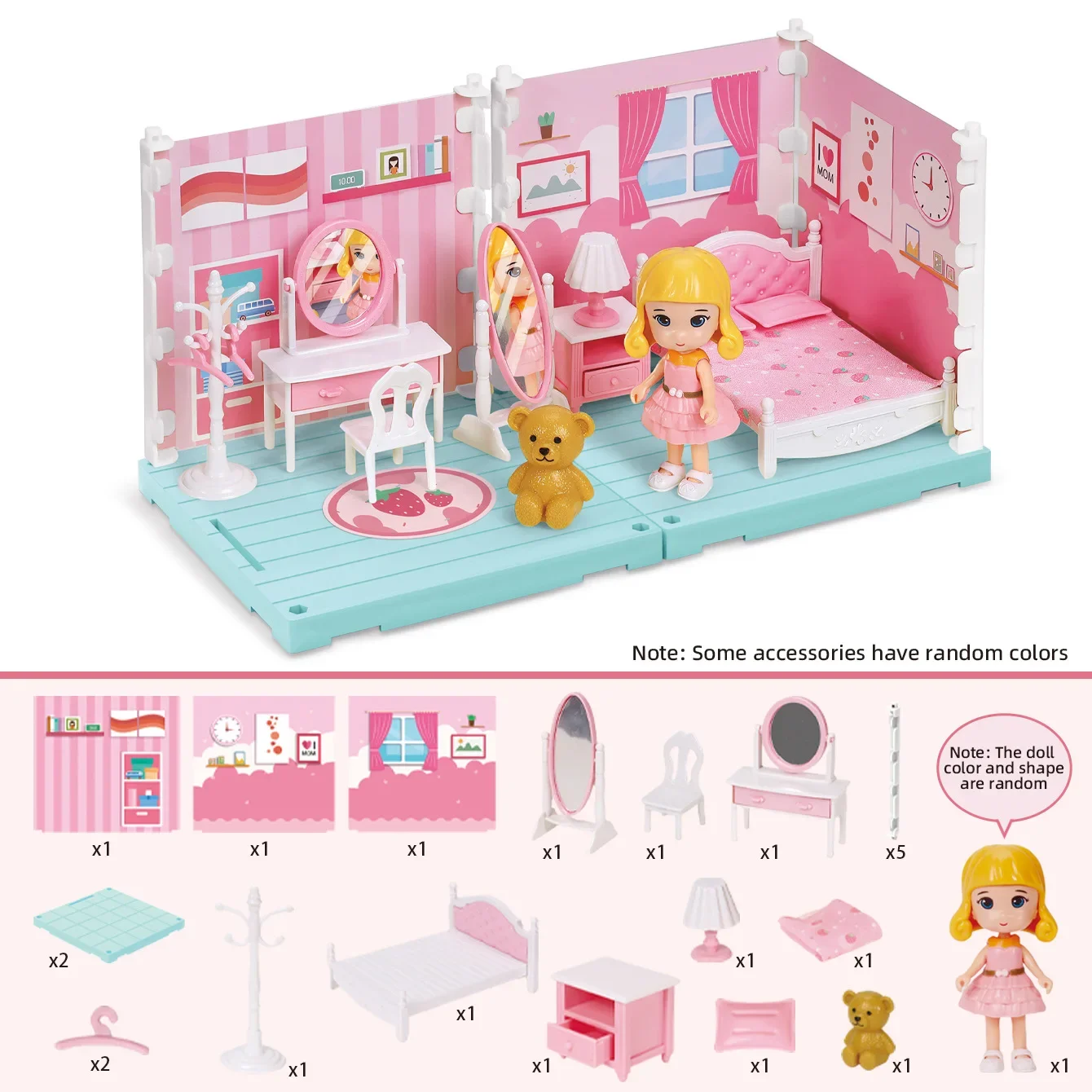 Мини-аксессуары для дома, сделай сам, кукольный дом, мебель в сборе, модель, имитация спальни, кухни, украшение, ролевые игры, игрушки, подарки для девочек