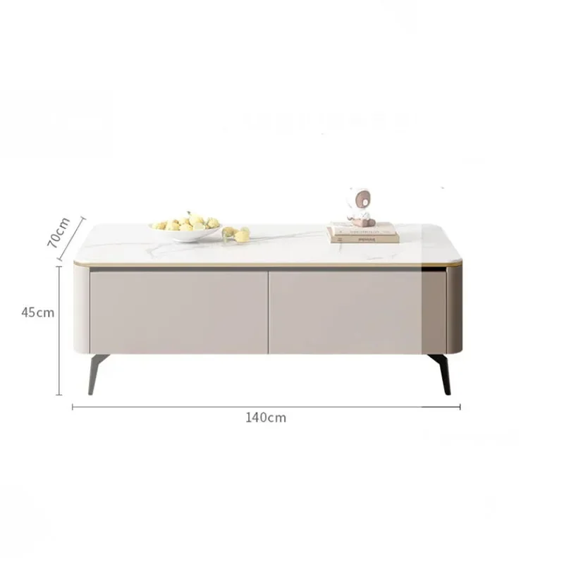 Acrylic Rectangular Gold Coffee Table Square Side White End Nesting Top Glass Coffee Table Mesa De Centro Salon Luxury Furniture