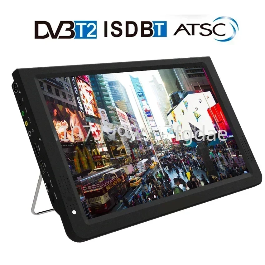 D12 High-definition Portable TV DVB-T2 ATSC ISDB-T Digital and Analog Mini Car TV Supports USB SD Card hdm MP4