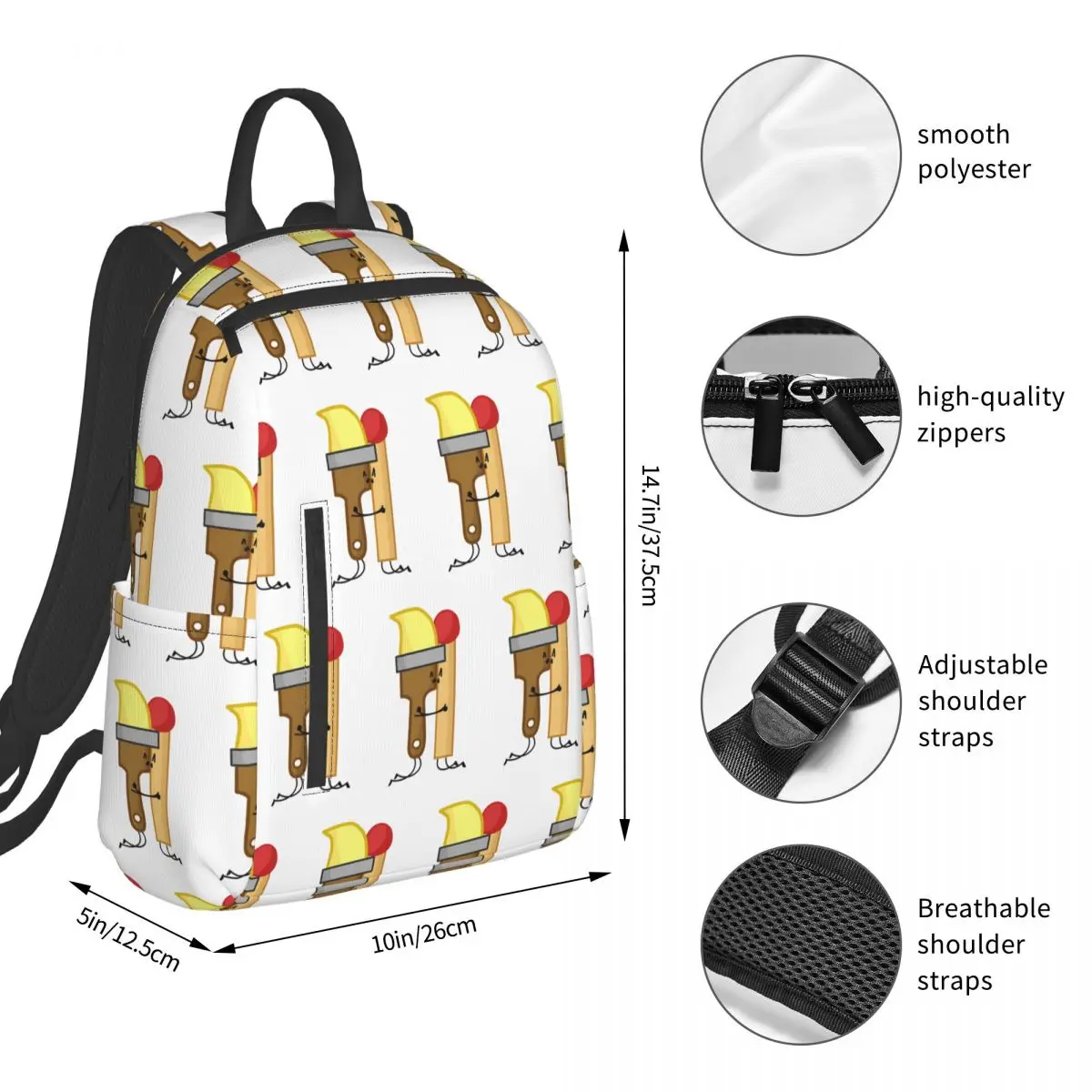 BFDI Inanimate Insanity , All Characters Backpack Student BookBag Kids School Bag Computer Shoulder Bags Men Women