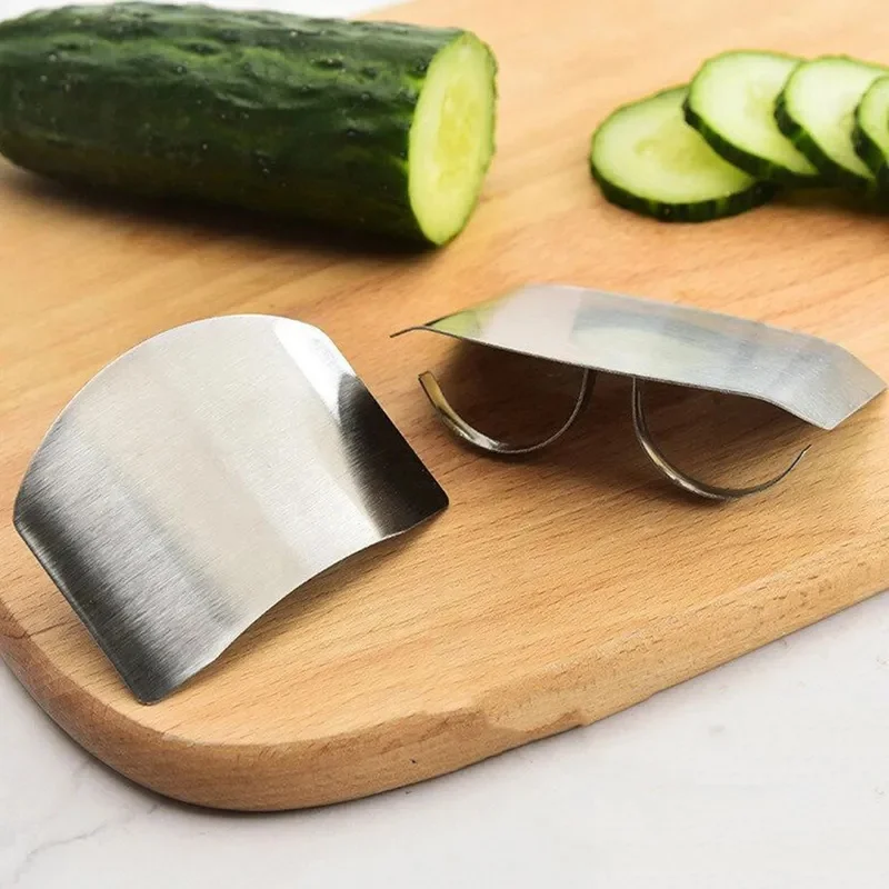 2-12Pc Stainless Steel Finger Protector Set Ergonomic Fit For Slicing Chopping Cooking Safe Kitchen Gadget Finger Guard For Food