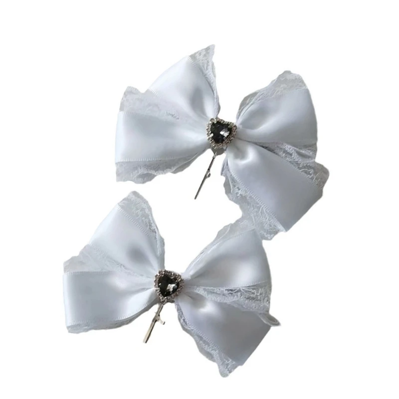 

Polyester Bows Hairclip Lolitas Styles Hair Pin Gothicism Styles Girls Barrettes