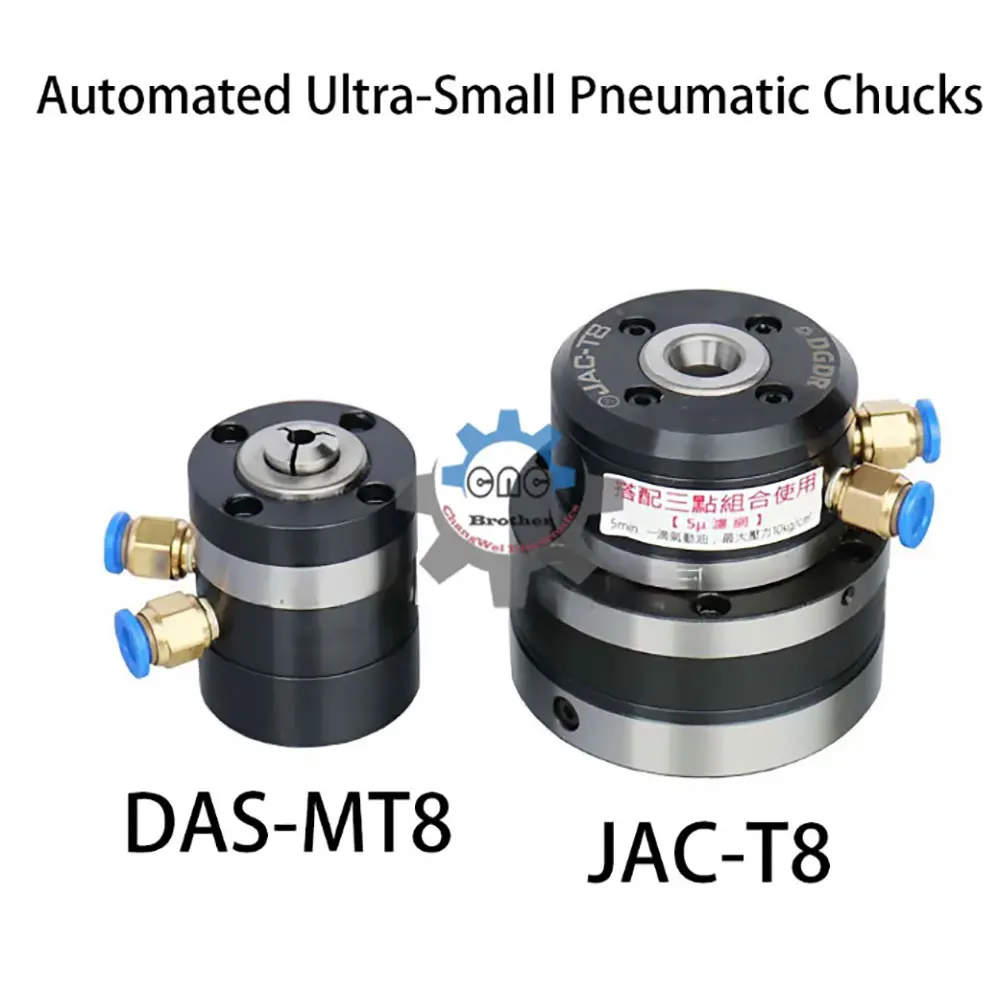 mini air collet chuck DSA-MT8 DAS-15SS JAC-T8 for grinding machine , robot feeding material automatic equipment clamping tools