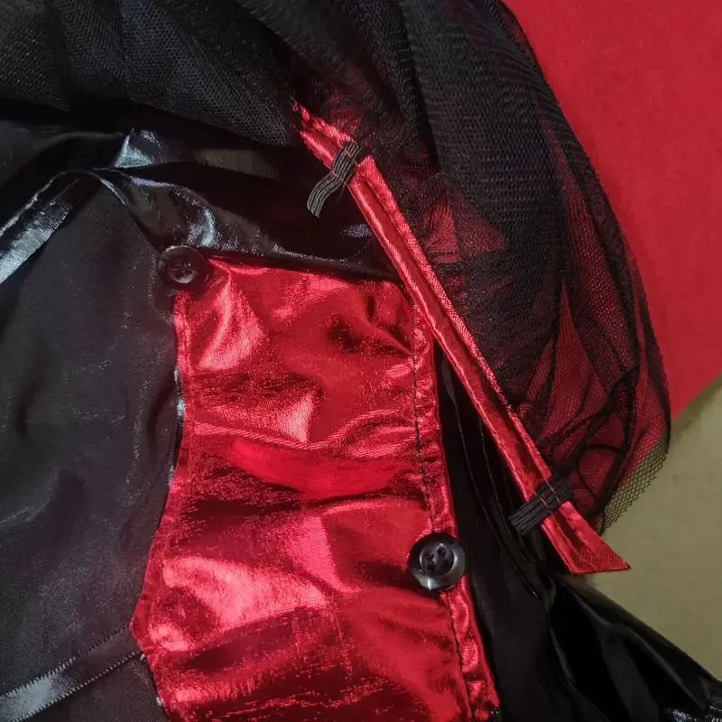 

asdh8@【Wetrose】In Stock Vampire Queen Cosplay Costume Latex Patent Leather Devil Girl Evil Demon Woman Cloak Cape Halloween Full