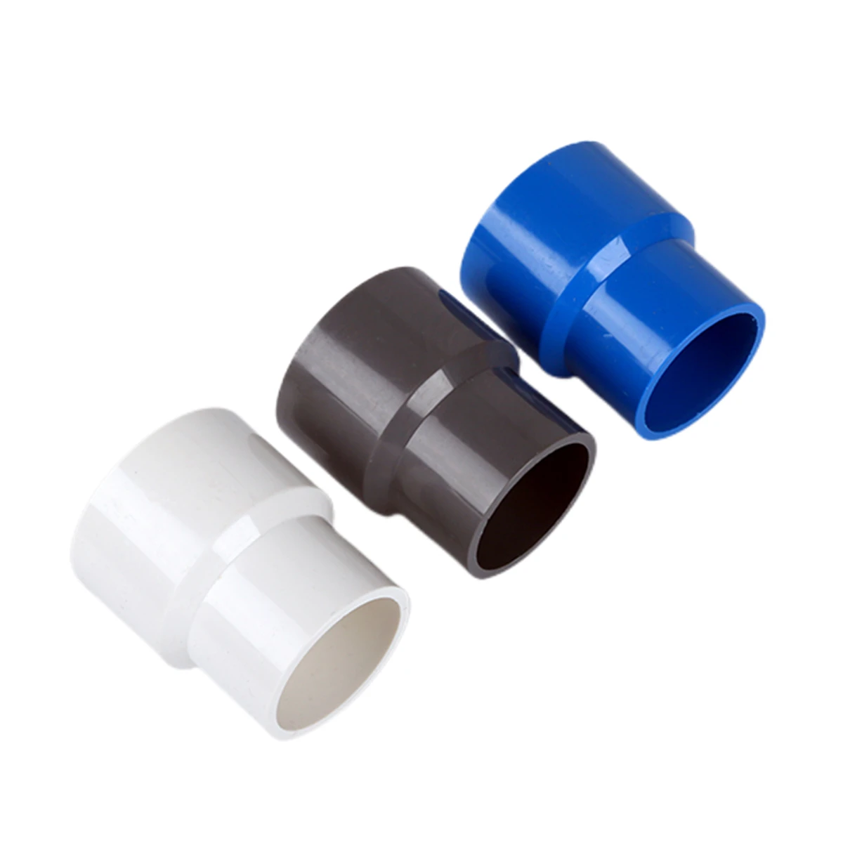 2PCS PVC Straight Reducing Connectors 20 25 32 40 50 60mm Garden Irrigation Water Pipe Fittings Adapter Aquarium Tube Reducer