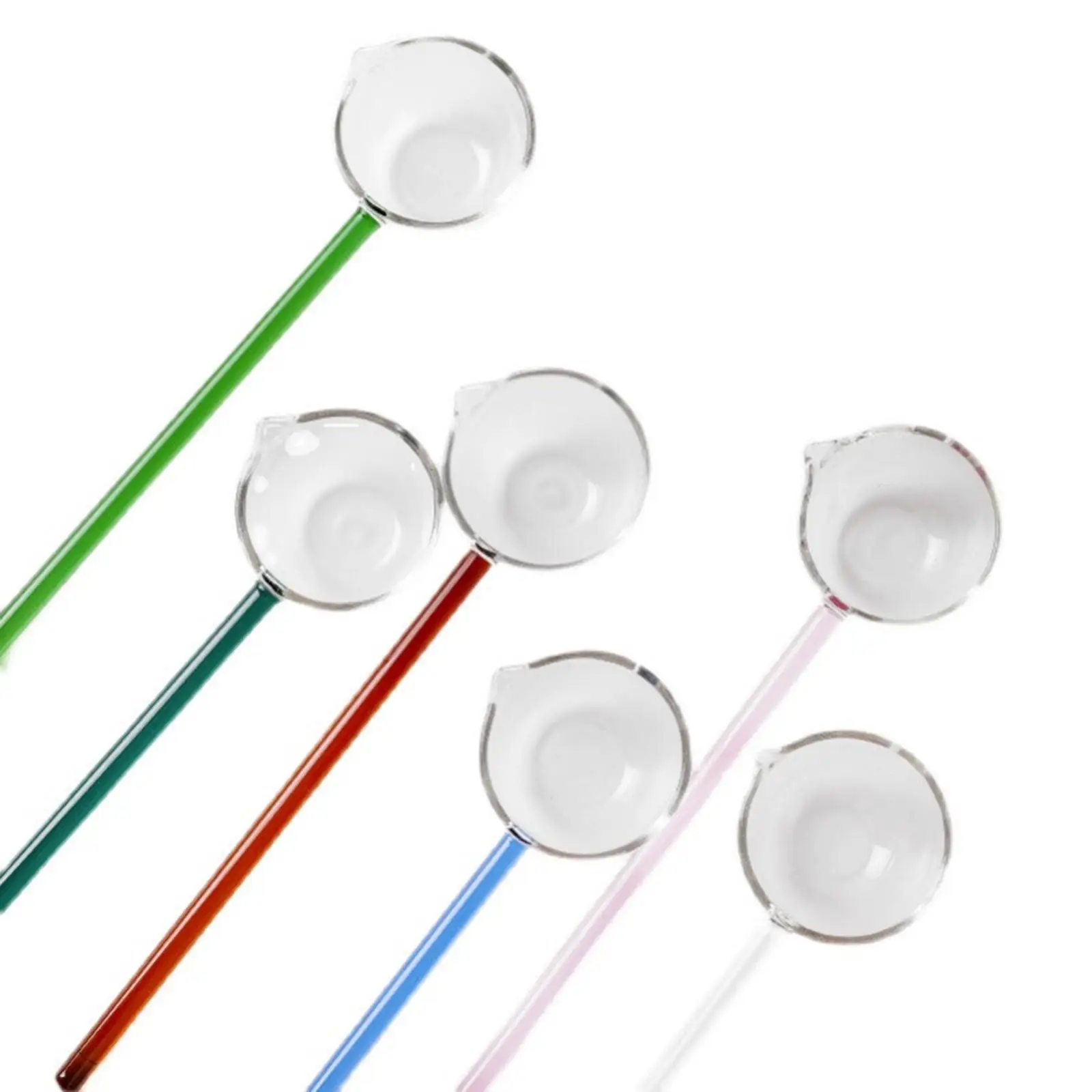 Mouth Blown Glass Soup Ladle Spoon Dishwasher Safe for Buffet Salad Dressing Milk and Coffee