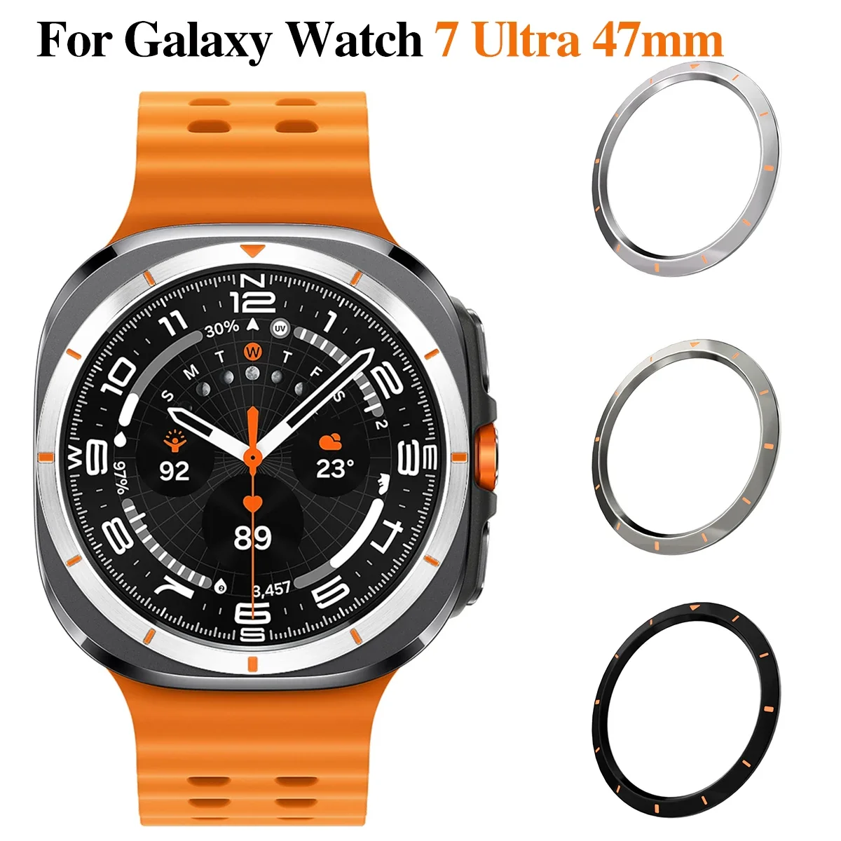 PC Cover Bezel Ring Case For Samsung Galaxy Watch 7 Ultra 47mm SmartWatch Protector Case PC Frame Shell Bumper Accessories