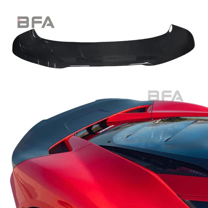 Sui for Ferrari F8 Upgrd Dry Carbon Fibre Tail 1016 Style Rear Spoiler Rear Fixed Wing Body Kit