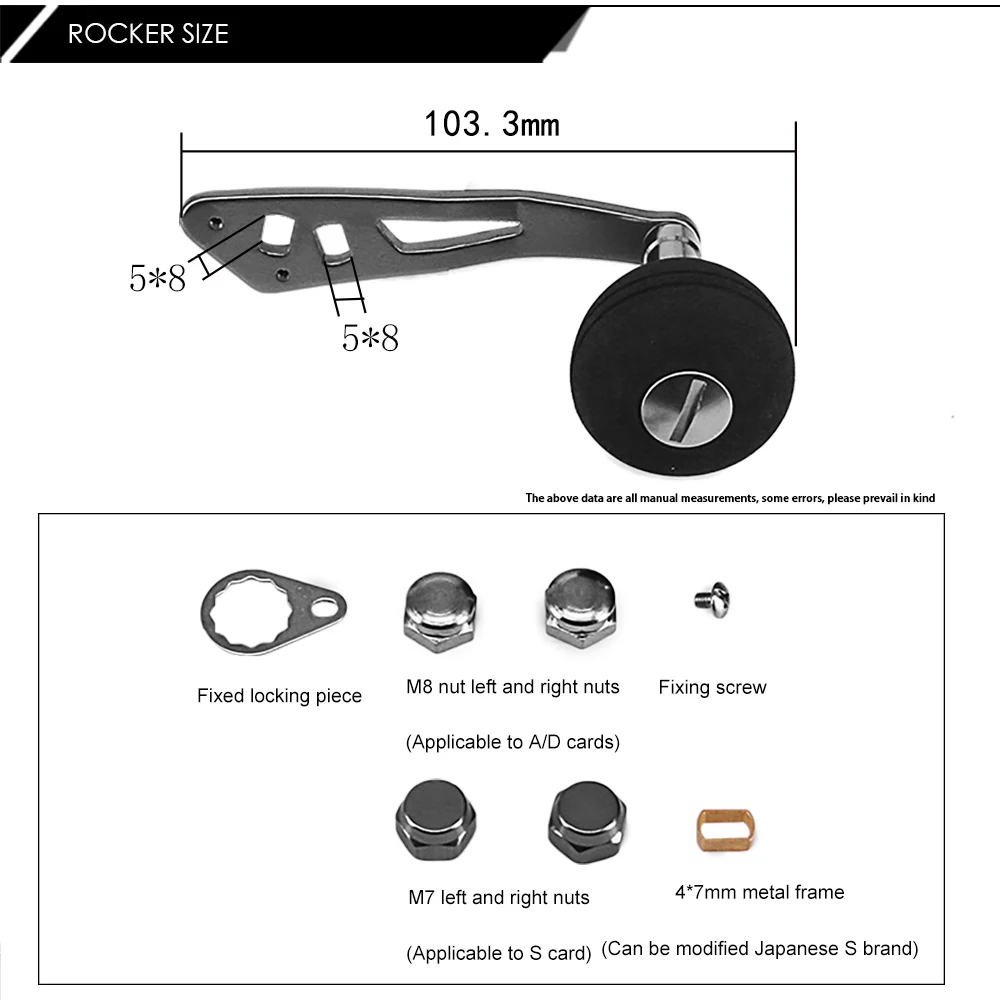 DEUKIO Fishing Reel Handle EVA Knobs Handle Grip Fishing Spinning Reel Rocker Arm Grip Fishing Reel Modification All For Fishing