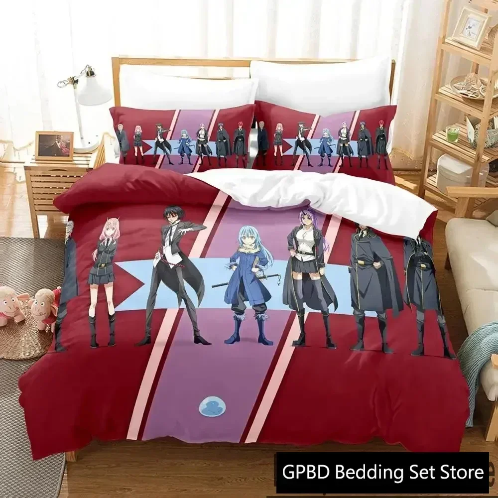 TenSura Rimuru That Time I Got Reincarnated as a Slime Bedding Set 3D Printed Suitable for Bedroom Duvet Cover Set Pillowcases