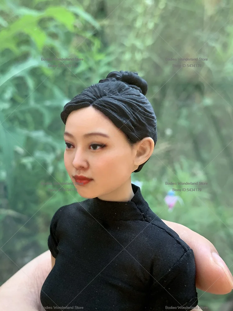 متوفر في المخزون 1/6 1/12 مقياس أنثى الجندي جيني كيم رئيس نحت المغني الكوري الجمال رئيس ل 12 ''6'' عمل الشكل دمية الجسم #3