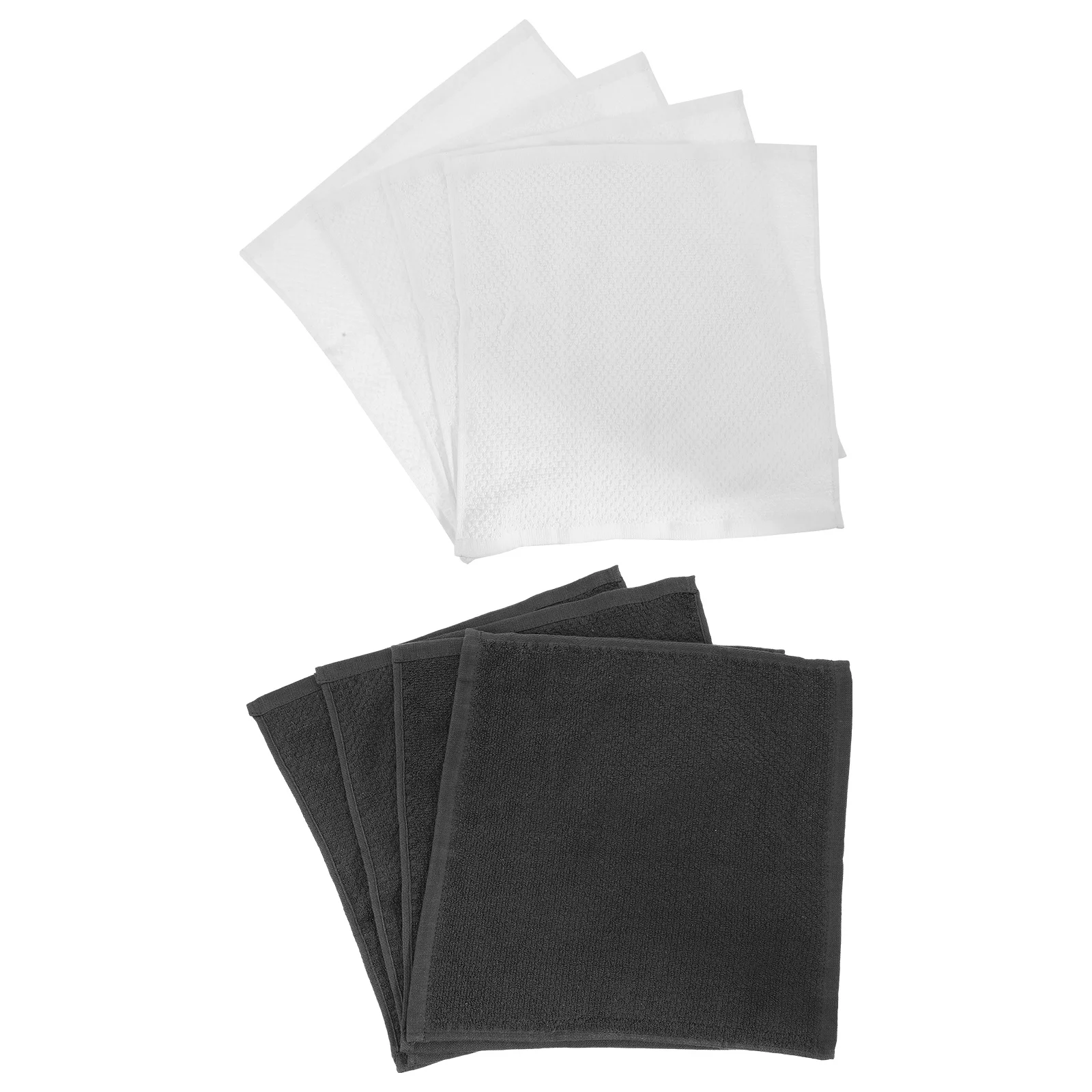 

8Pcs Kitchen Dishcloth Dish-Washing Towels Heavy Duty Absorbent Scrubber Cloths for Tableware Cleaning Black White