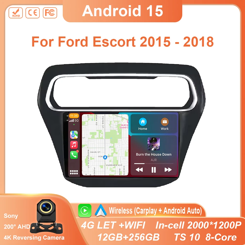 

Android Radio For Ford Escort 2015 2016 2017 2018 High-Performance CPU HDR QLED Screen Multimedia Player 5G WIFI BT No 2Din DVD