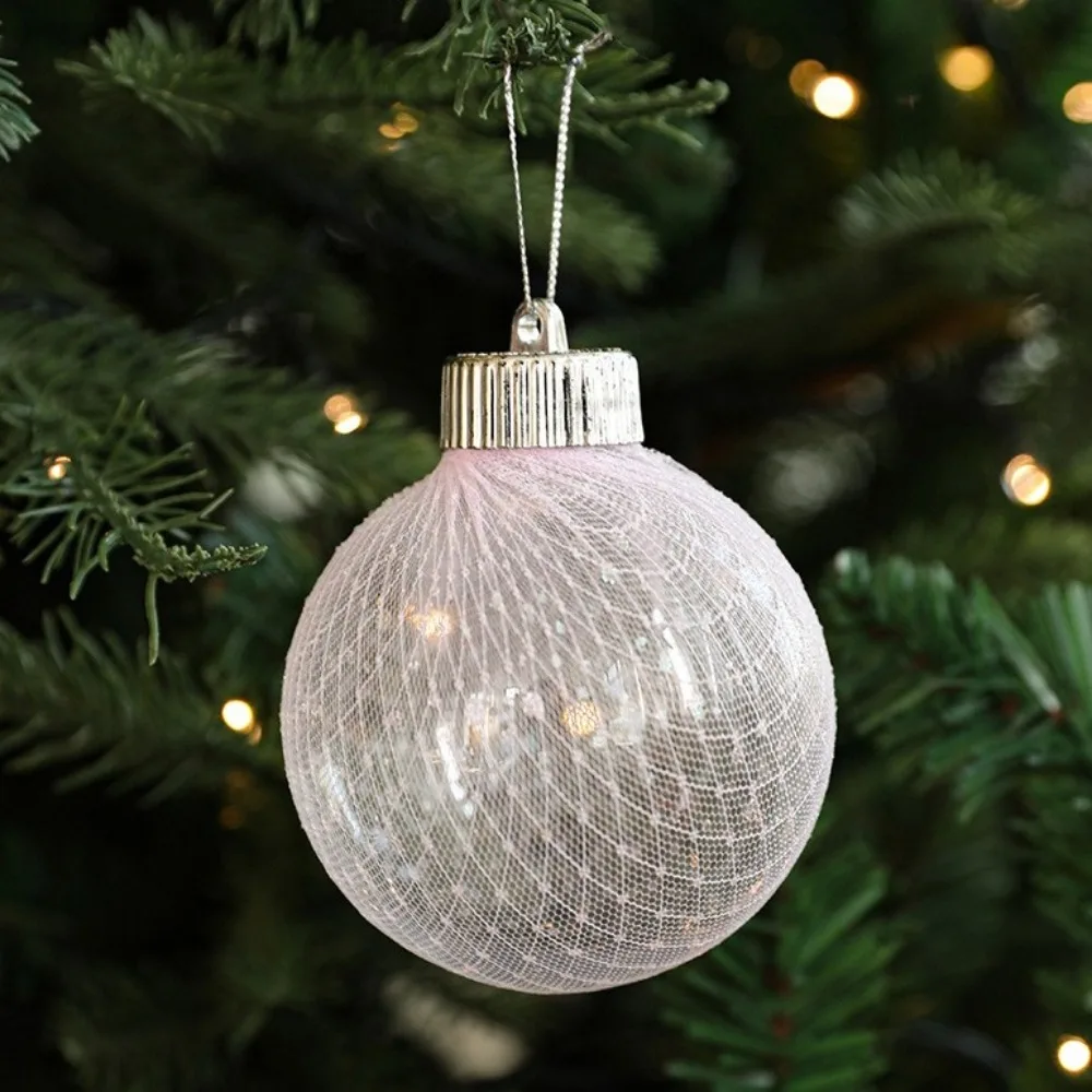 

6/12PCS Transparent Balls Christmas Ball Plastic New Year Christmas Gifts Boxes Hanging Ornament DIY Crafts Painted