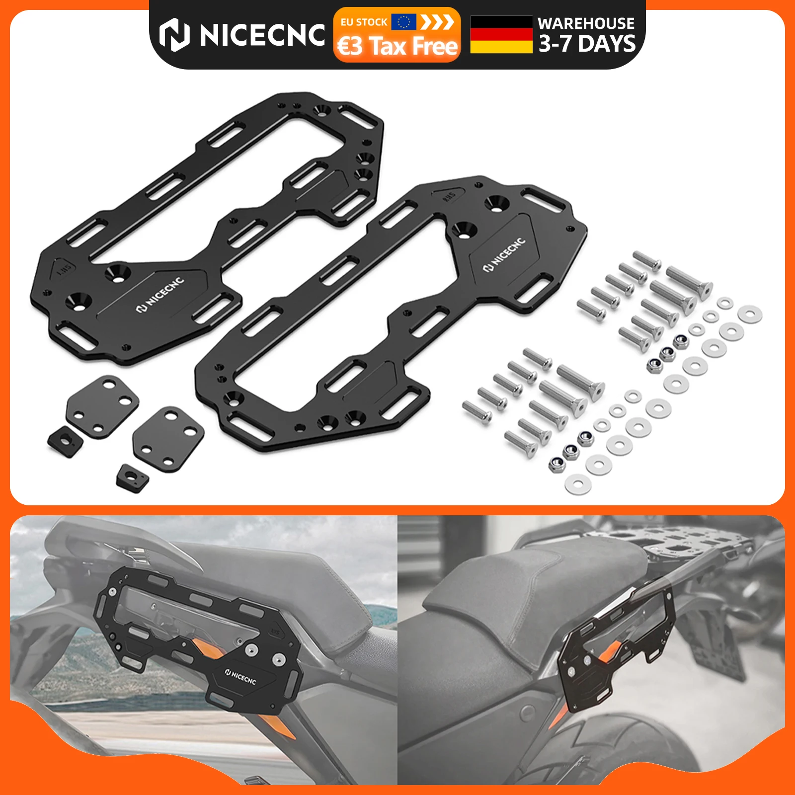 Für 2021 2022 2023 KTM 1290 Super Adventure R 1290 SAR Satteltaschen-Seitenhalter Motorrad-Gepäckträger Seitenhalterungen für KTM 1290 Super Adventure S 1290 SAS 1290 Super ADV R S