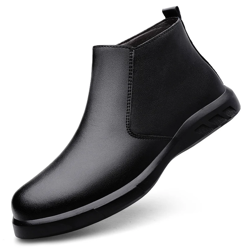 

2025 New Men's Big Yellow Boots Durable Anti - Skid Sole High - Top Chunky Sole Winter Fleece Lined British Work Boots Motorcycl