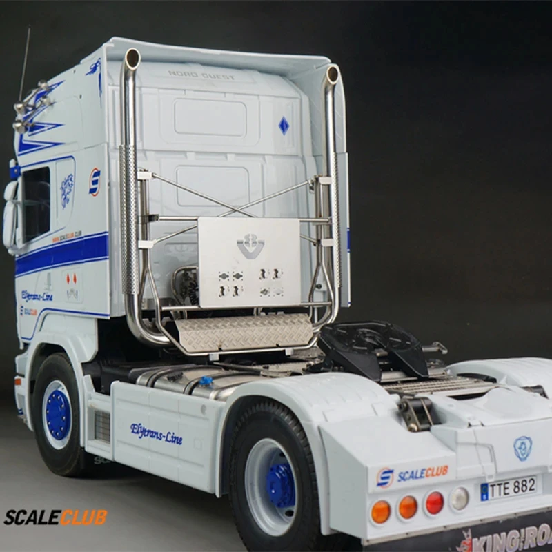 Scaleclub Metalowy wydech ze stali nierdzewnej V8 w stylu europejskim do 1/14 Tamiya RC Truck Trailer Scania Benz Actros Volvo DIY Part