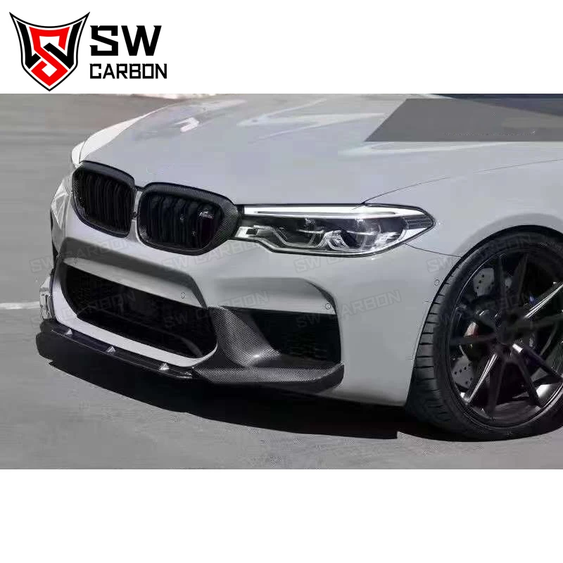 Higher quality Carbon Fiber MP Style F90 M5 Front Lip Splitter for BMW F90 M5 2017-2020 Front Bumper Diffuser Lip Under Spoiler