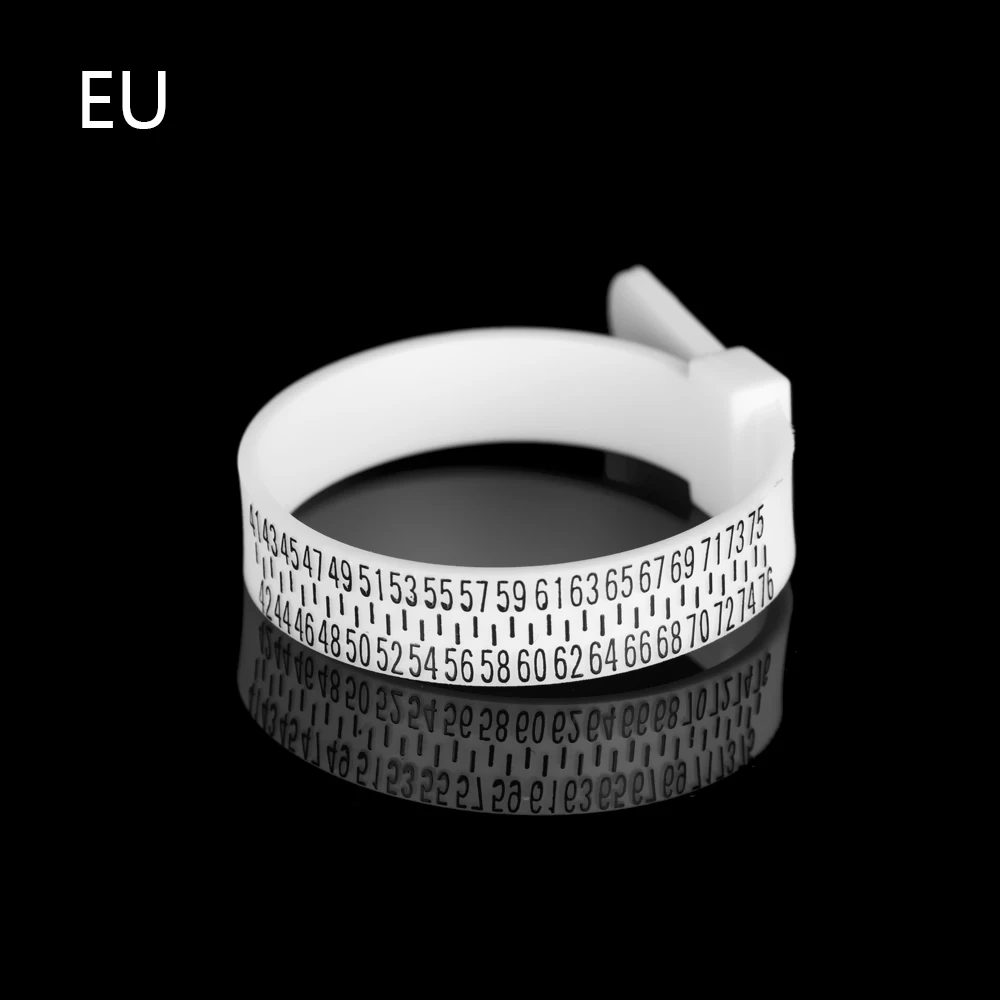 Fashion White/Black Sizes A-Z British/American Wedding Ring Band Finger Gauge Ring Sizer Measure Genuine Tester