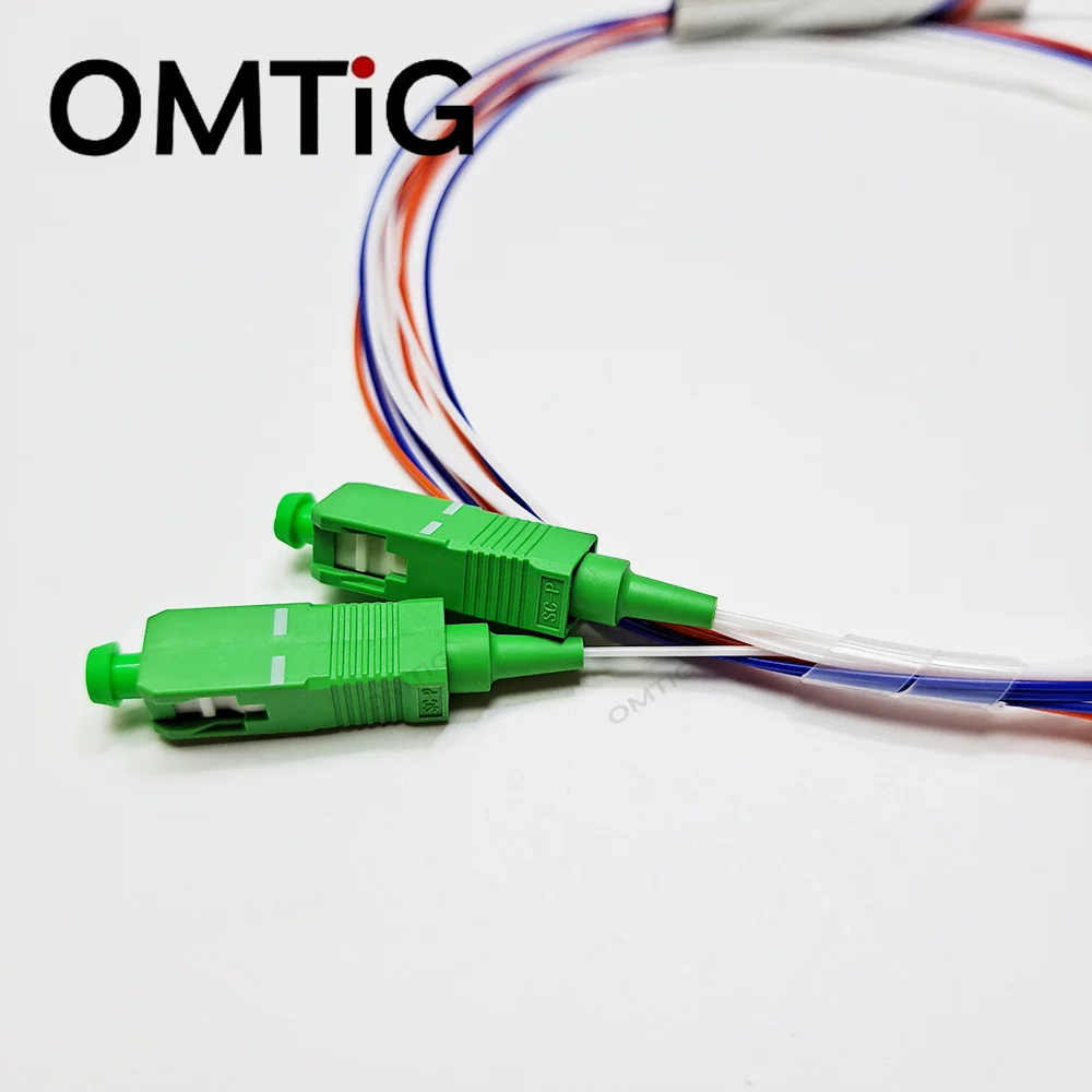 Imagem -03 - Omtung-divisor da Fibra Ótica Único Modo sc Apc Plc 2x4 2x8 2x16 Ftth G657a1 Lszh 1m 10 Pcs