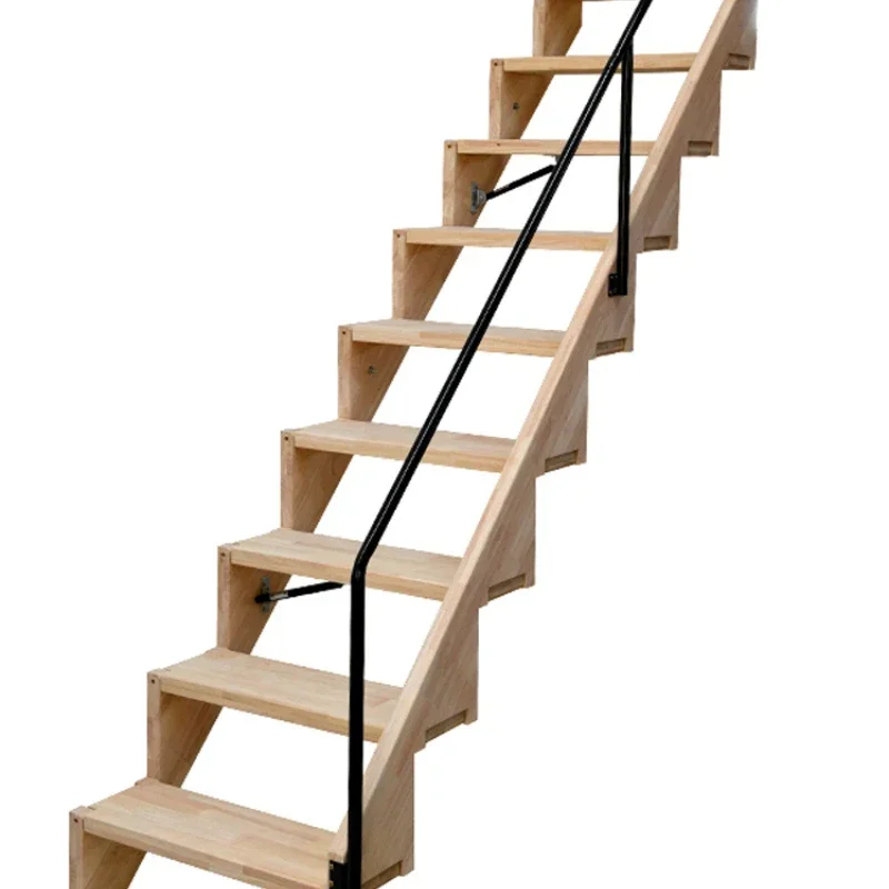 

Household folding stairs, wall-attached storage stairs, loft, loft, invisible ladder net, red floor ladder, customized ladder