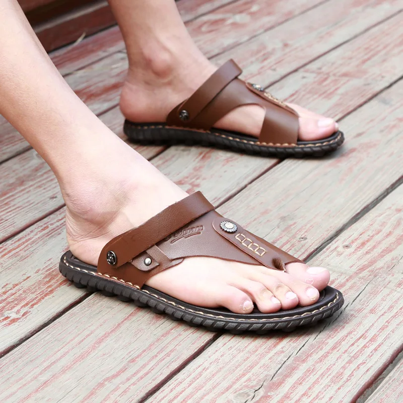 Summer Clip Toe Flip Flops Mens Sandals Male Shoes Fashion Flat Non-slip Slide Slippers Casual Beach Holiday Sport Zapatillas